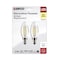 Satco 5.5-Watt B11 LED - Clear - Candelabra Base - 3000K - 500 Lumens - 120 Volts, 2PK S21828 - alternate 4